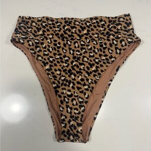 Aerie Leopard Print High-Waisted Bikini Bottoms